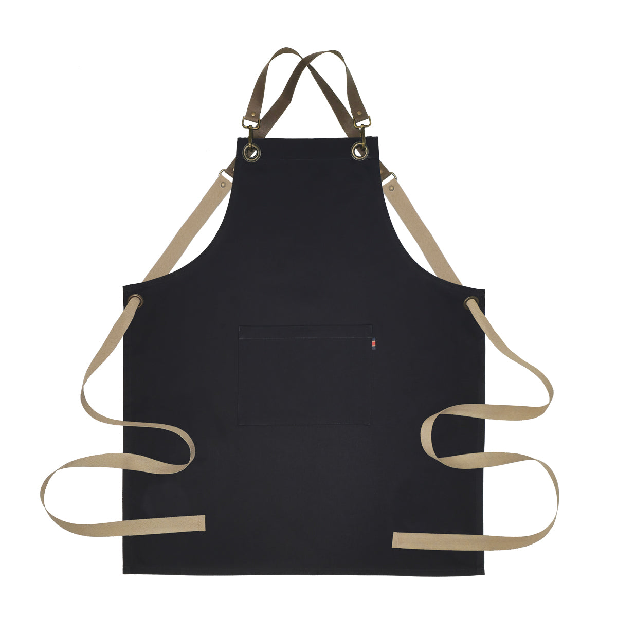 Coast Classic Cross Back Leather Halter Long Bib Apron - AF1109