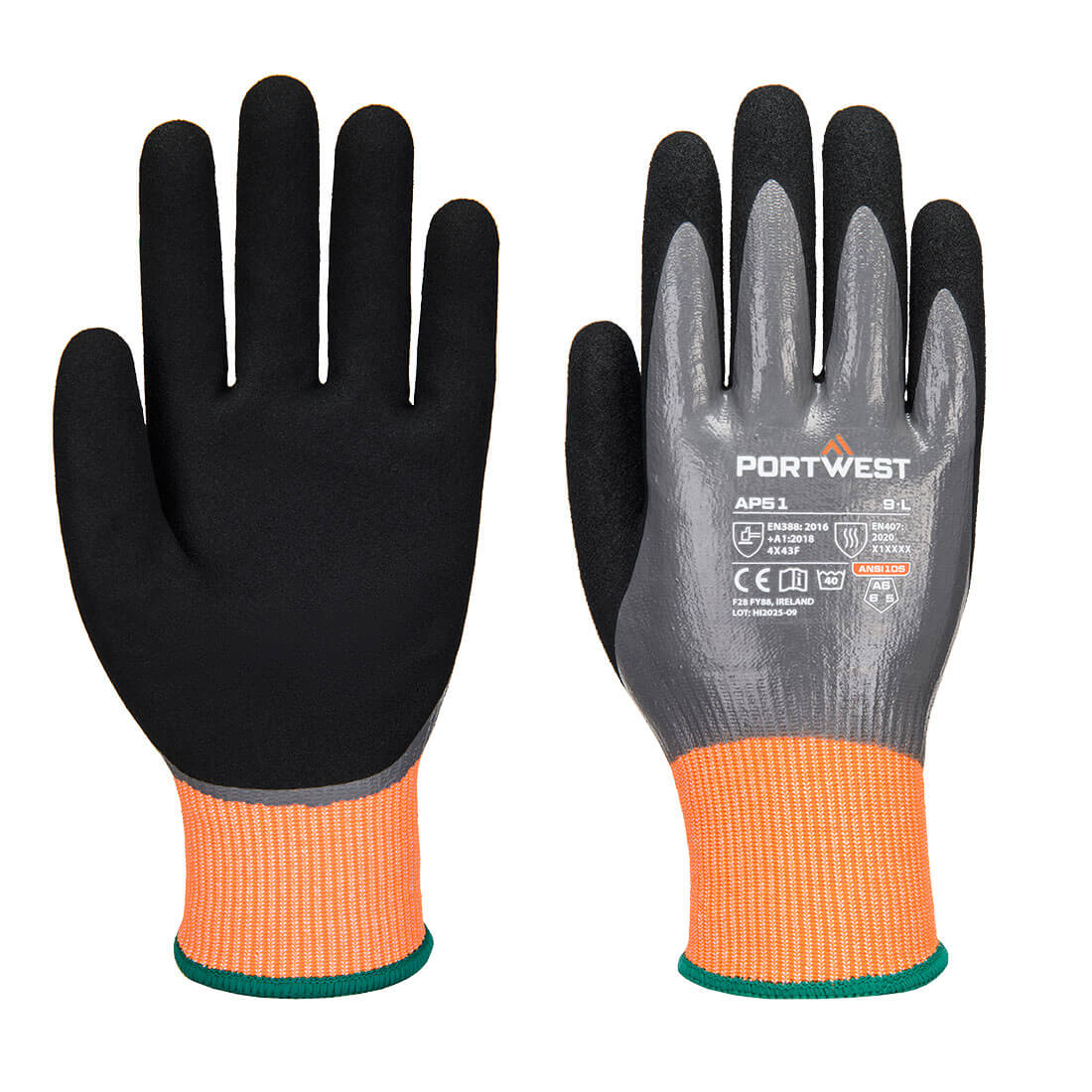 Portwest - Cut F15 Nitrile Aqua Glove - AP51