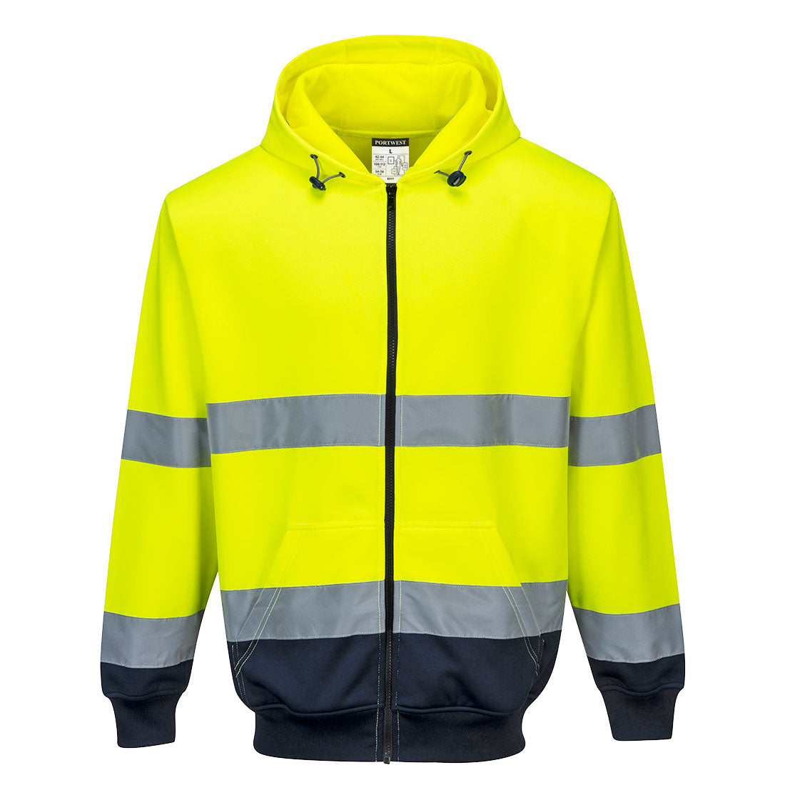 Portwest - Hi-Vis Contrast Zipped Hoodie - B317