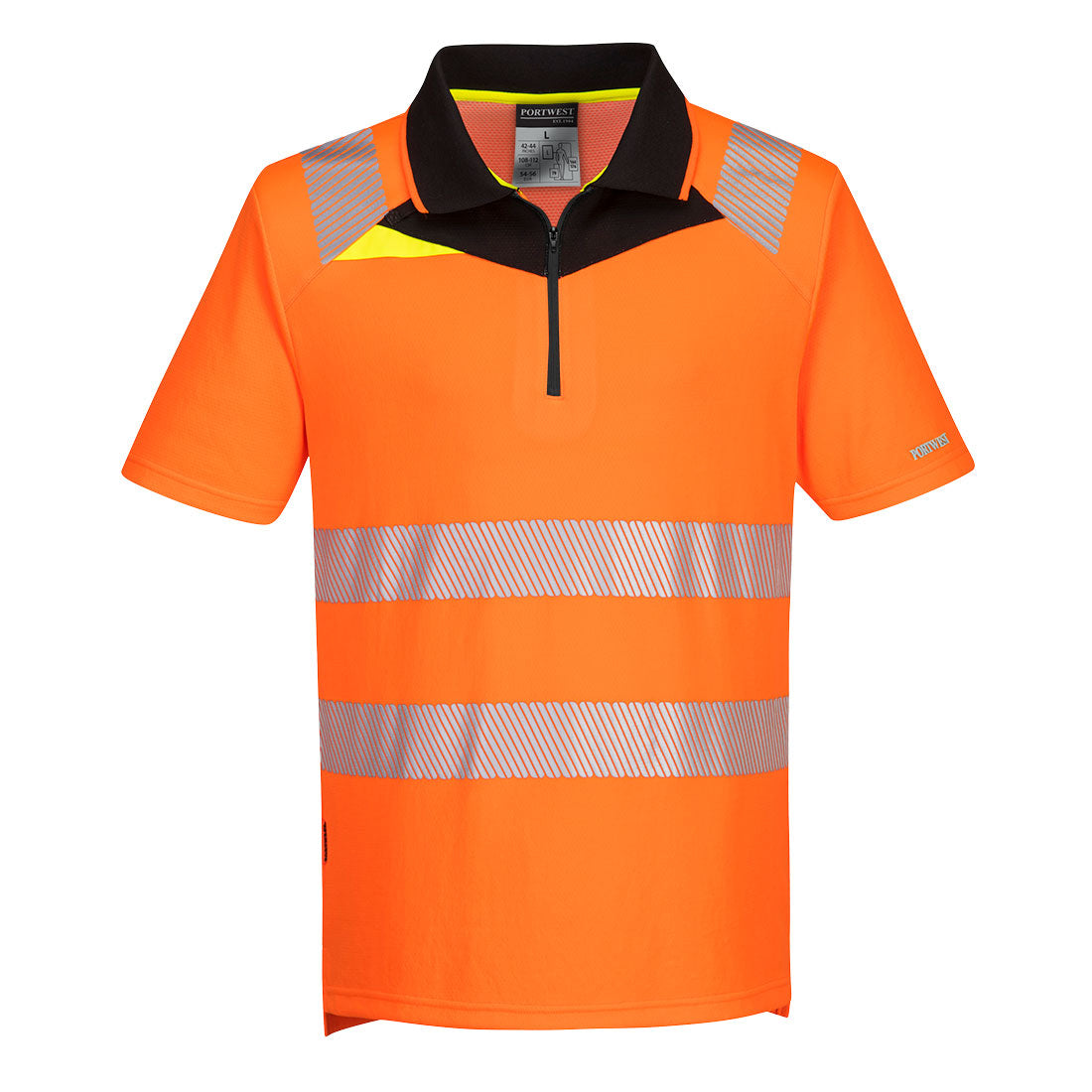 Portwest - DX4 Hi-Vis Zip Polo Shirt S/S - DX412