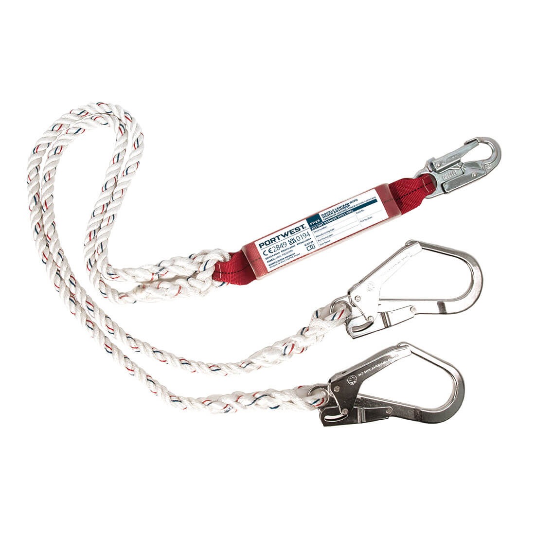 Portwest - Double 1.8m Lanyard With Shock Absorber - FP25