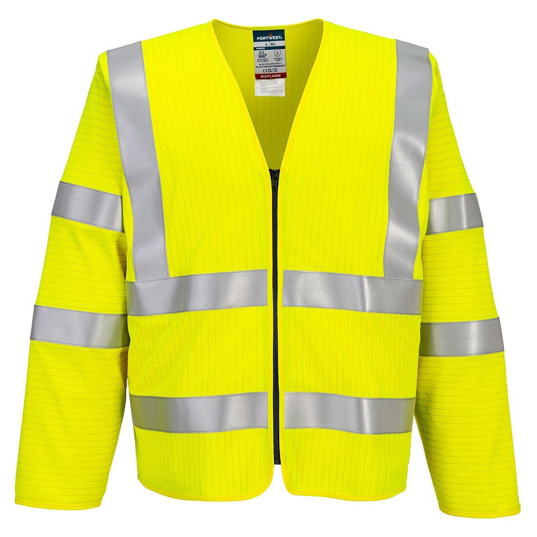 Portwest - Bizflame Hi-Vis FR Long Sleeve Zip Vest - FR616