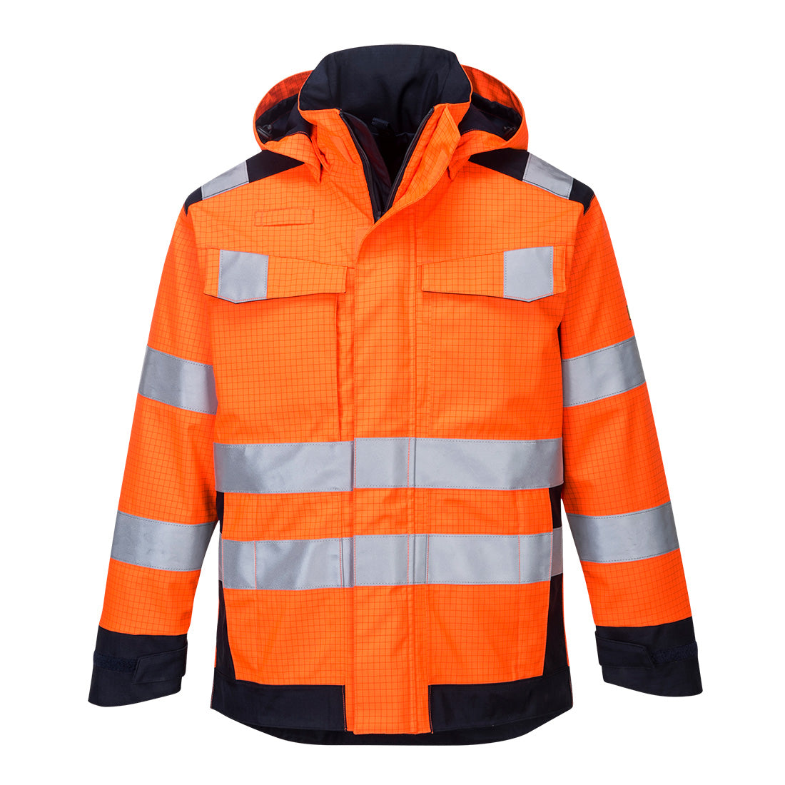 Portwest - Modaflame Rain+ Hi-Vis Multi-Norm Contrast FR Jacket - MV70