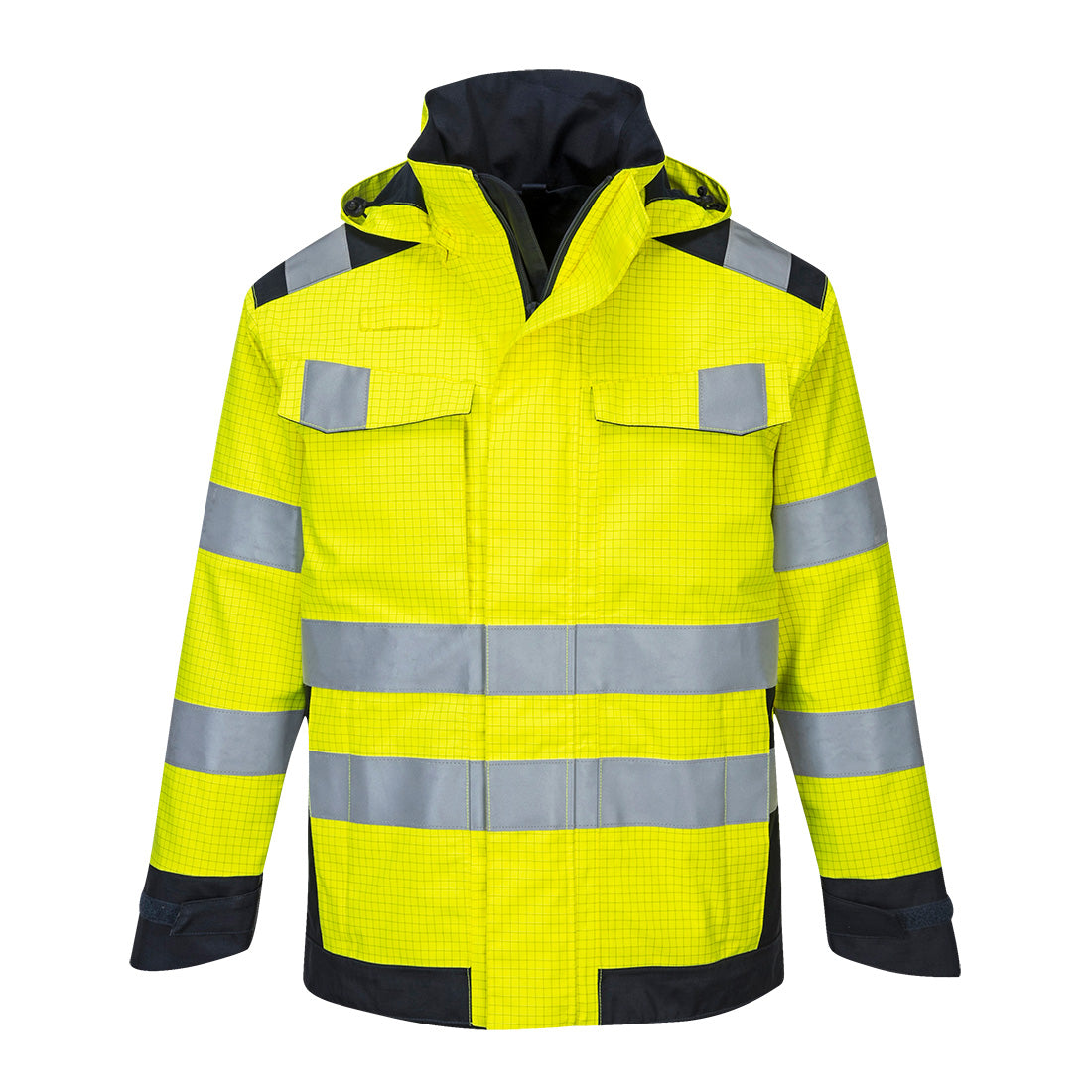 Portwest - Modaflame Rain+ Hi-Vis Multi-Norm Contrast FR Jacket - MV70