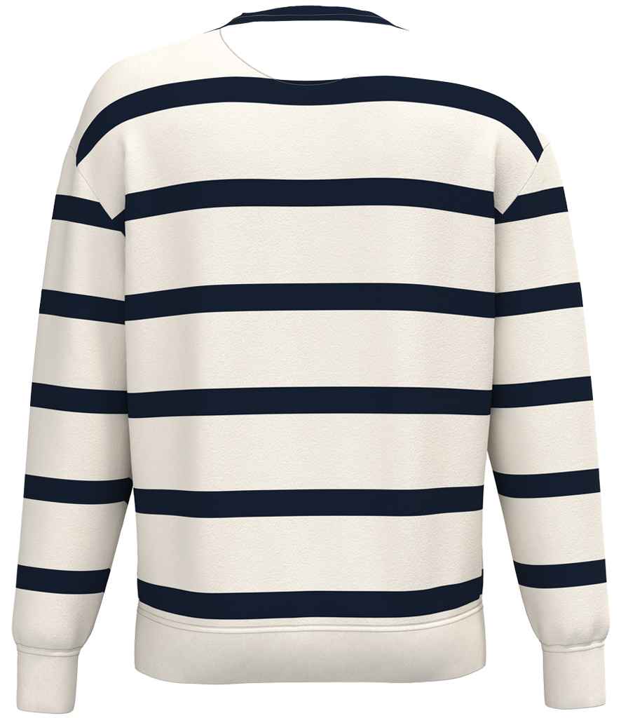 NS450 Ivory/Navy Stripes Back
