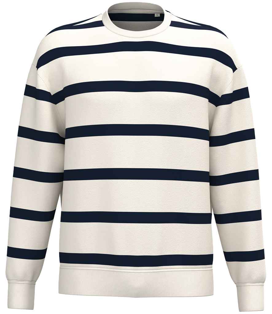 NS450 Ivory/Navy Stripes Front