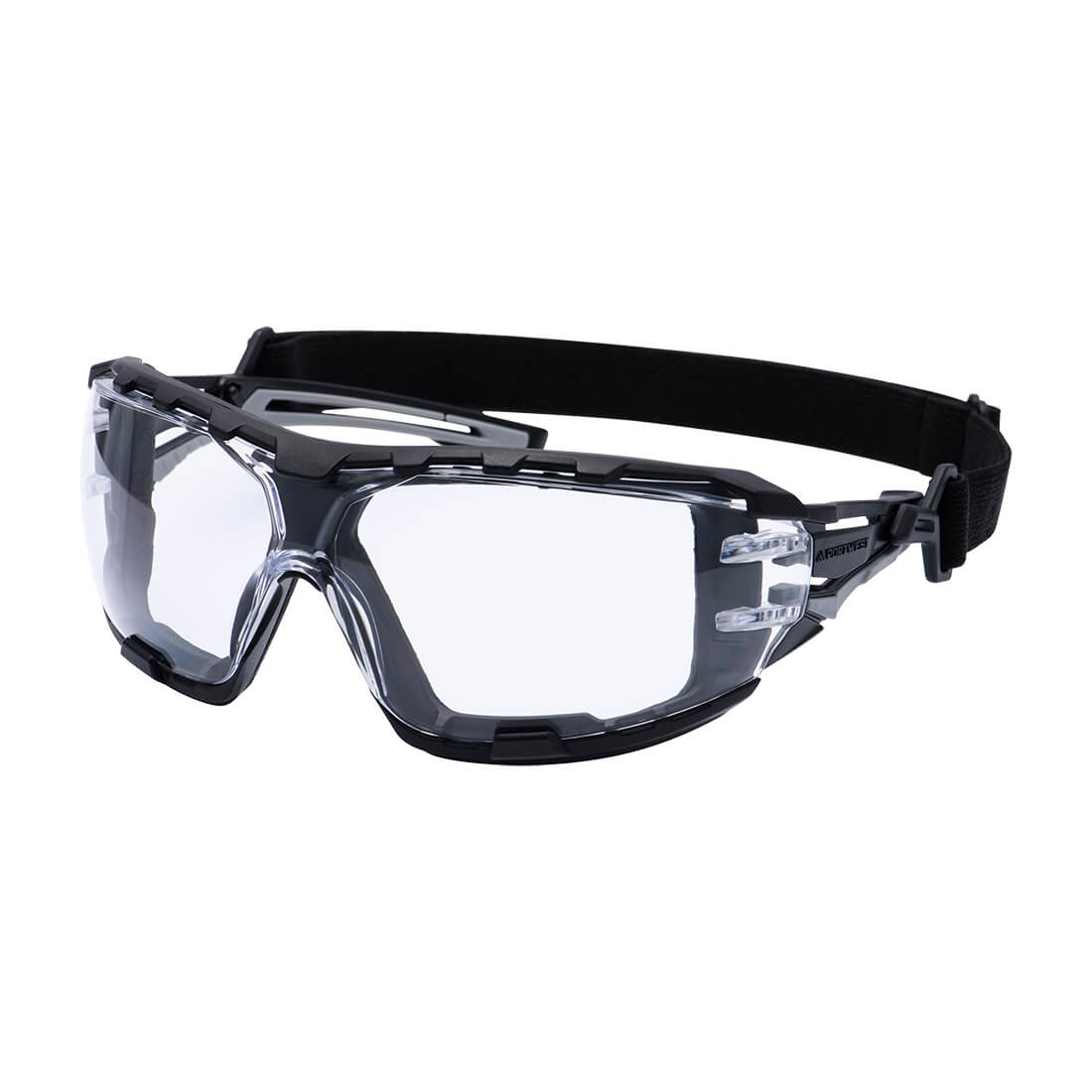 Portwest - Anthracite Wraparound Plus Safety Glasses - PR02