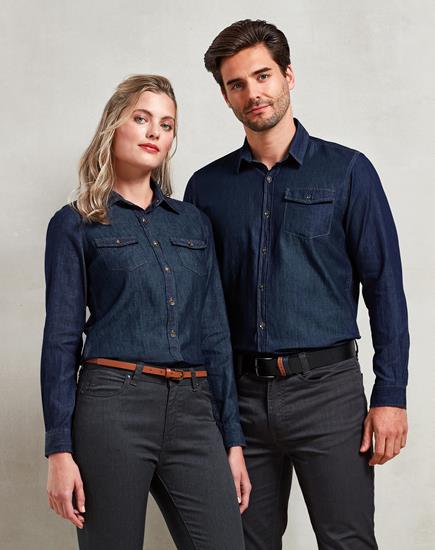 Premier Ladies Jeans Stitch Denim Shirt - PR322 - Premier product photo