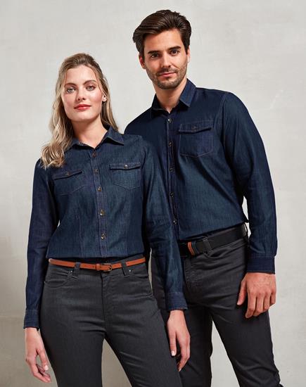 Premier Ladies Jeans Stitch Denim Shirt - PR322 - Premier product photo