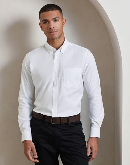 Premier Signature Long Sleeve Oxford Shirt - PR234 - Premier product photo