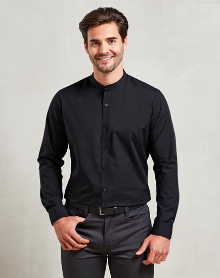 Premier Long Sleeve Grandad Shirt - PR258 - Premier product photo