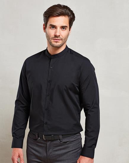 Premier Long Sleeve Grandad Shirt - PR258 - Premier product photo