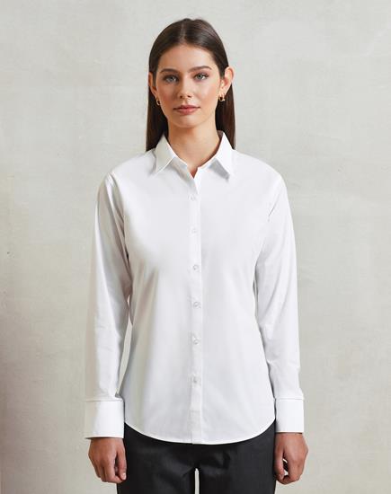 Premier Ladies Supreme Long Sleeve Poplin Shirt - PR307 - Premier product photo