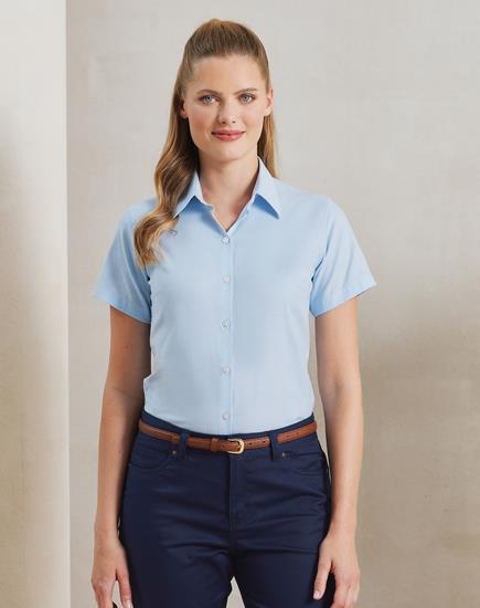 Premier Ladies Signature Short Sleeve Oxford Shirt - PR336 - Premier product photo