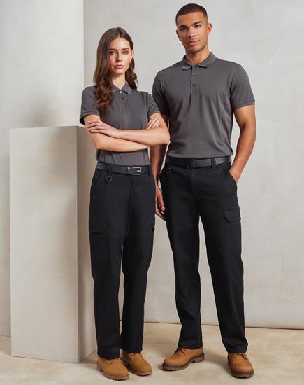 Premier Unisex Stretchchecker Work Cargo Trousers - PR565 - Premier product photo