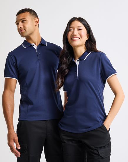 Premier Ladies Contrast CoolcheckerÂ® PiquÃ© Polo Shirt - PR619 - Premier product photo
