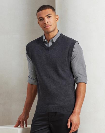 Premier Sleeveless Cotton Acrylic V Neck Sweater - PR699 - Premier product photo