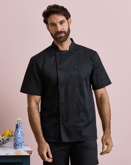Premier CoolcheckerÂ® Short Sleeve Chef's Jacket - PR902 - Premier product photo