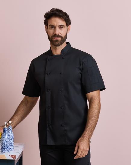 Premier CoolcheckerÂ® Short Sleeve Chef's Jacket - PR902 - Premier product photo