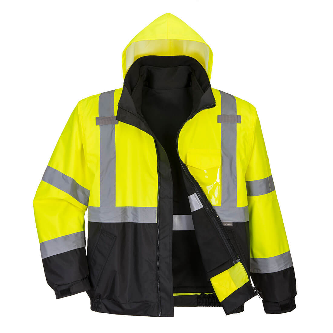 Portwest - Hi-Vis 3-in-1 Contrast Premium Bomber Jacket - S365