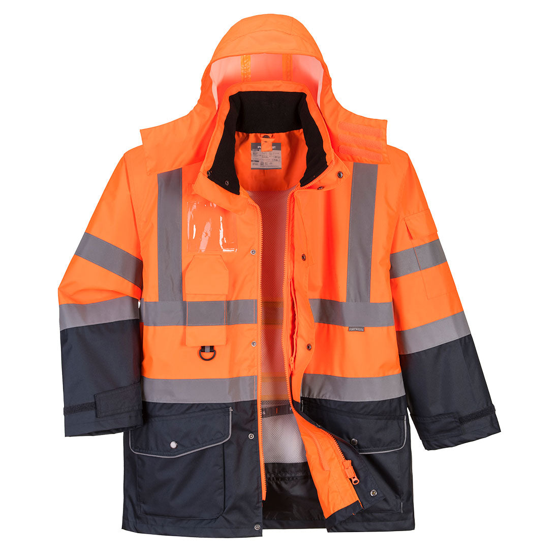 Portwest - Hi-Vis Breathable 7-in-1 Contrast Traffic Jacket - S426
