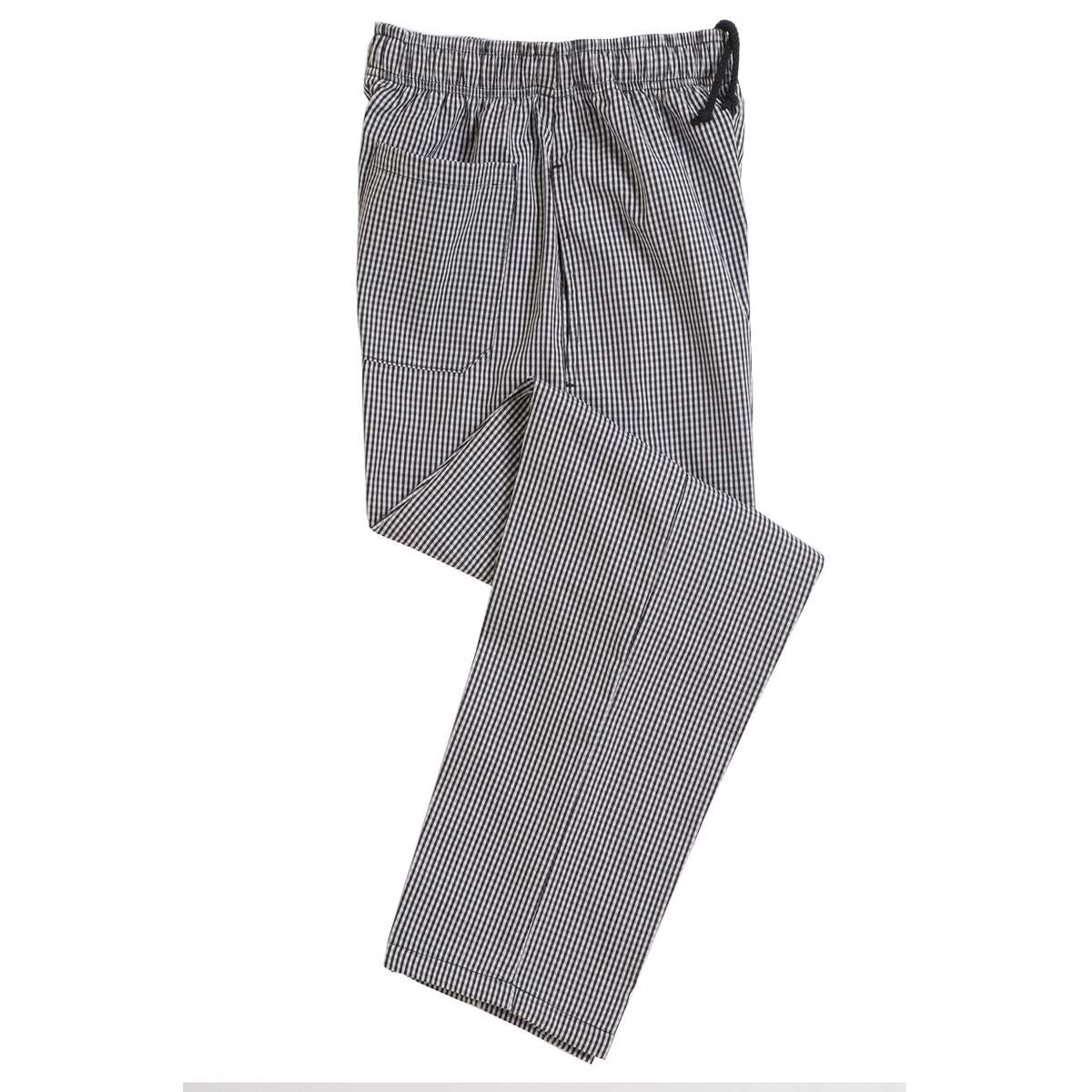 Dennys Unisex Elasticated Chefs Trousers - Check Small Black / 3XL / Regular