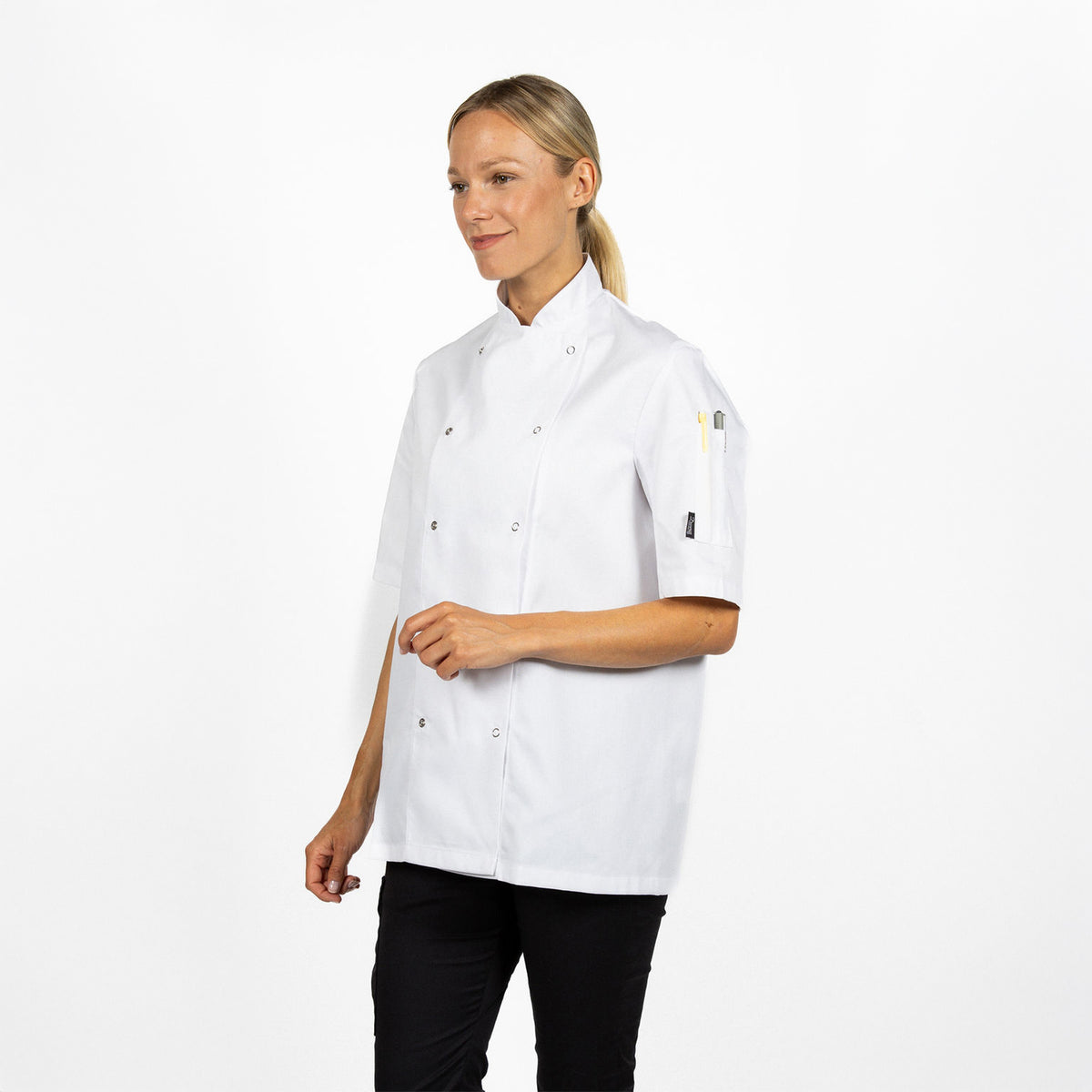Dennys Best Selling Short Sleeve Chefs Jacket - White / 2XL / Regular