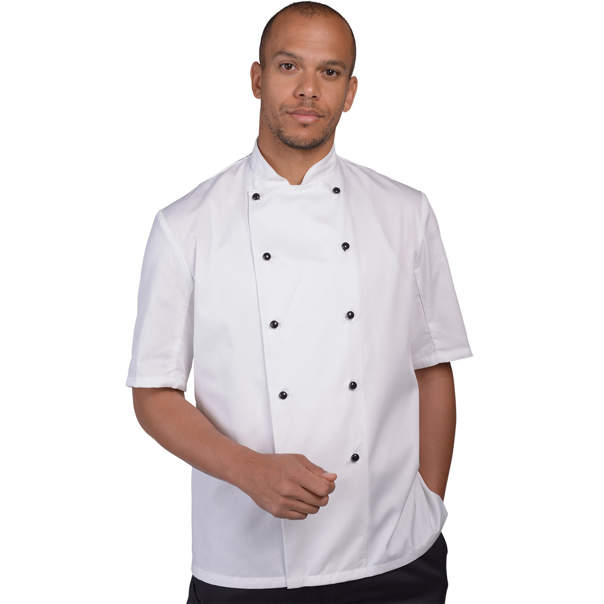 ADC Chefs Jacket with StayCool and Removable Studs - White / S-Slim / Slim Fit
