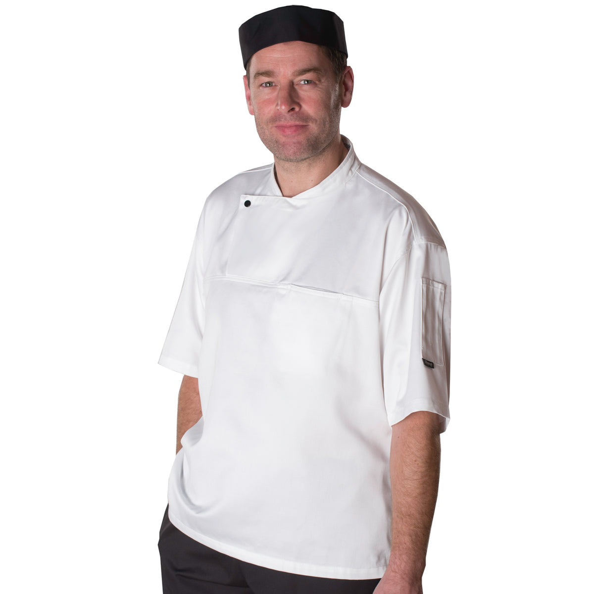 White 50/50 Cotton/Polyester Short Sleeve Unisex Tunic - 3XL