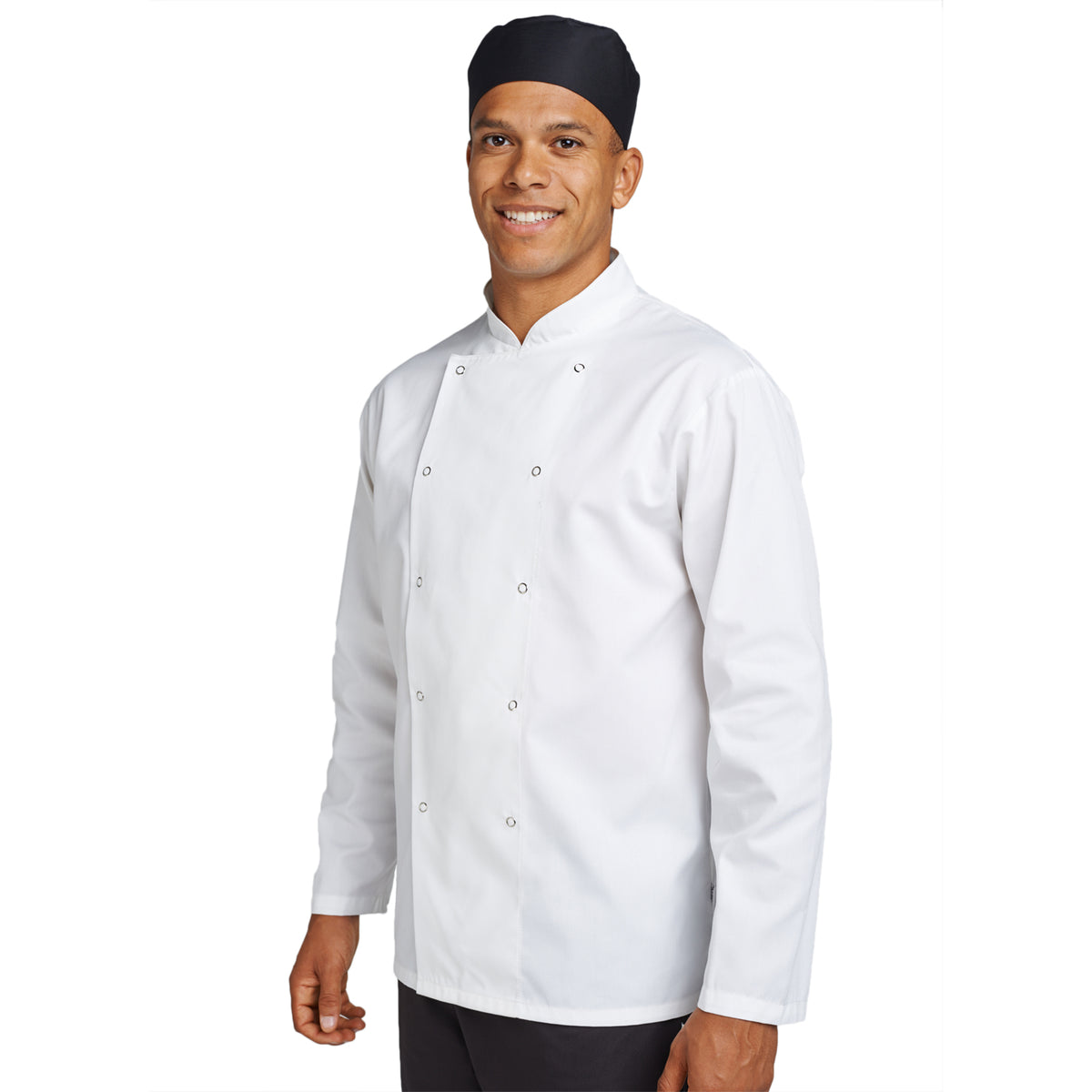 Dennys Essentials Long Sleeve Chef Jacket - White / L