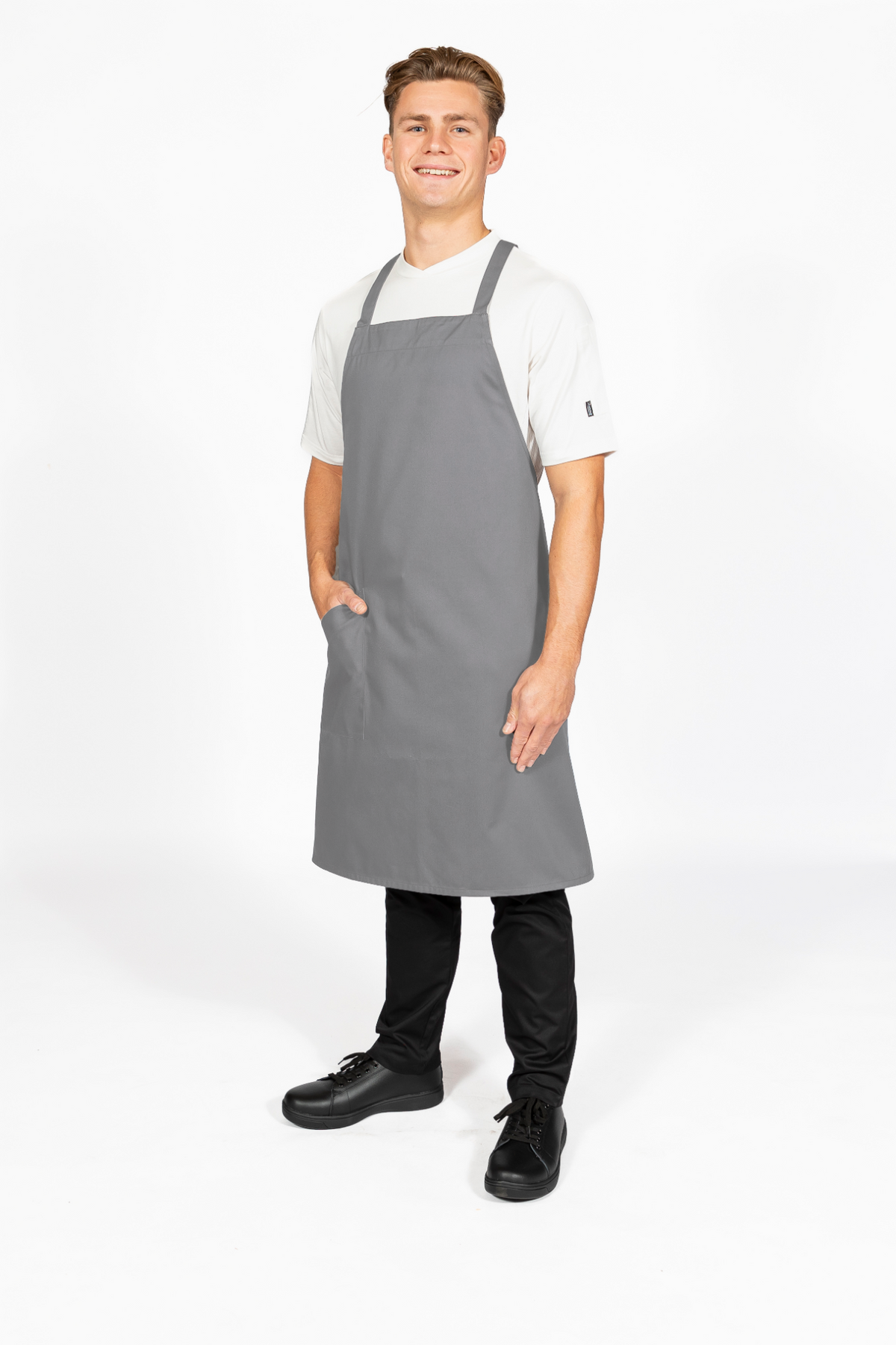 Le Chef Pro Crossover Bib Apron - Griffin Grey