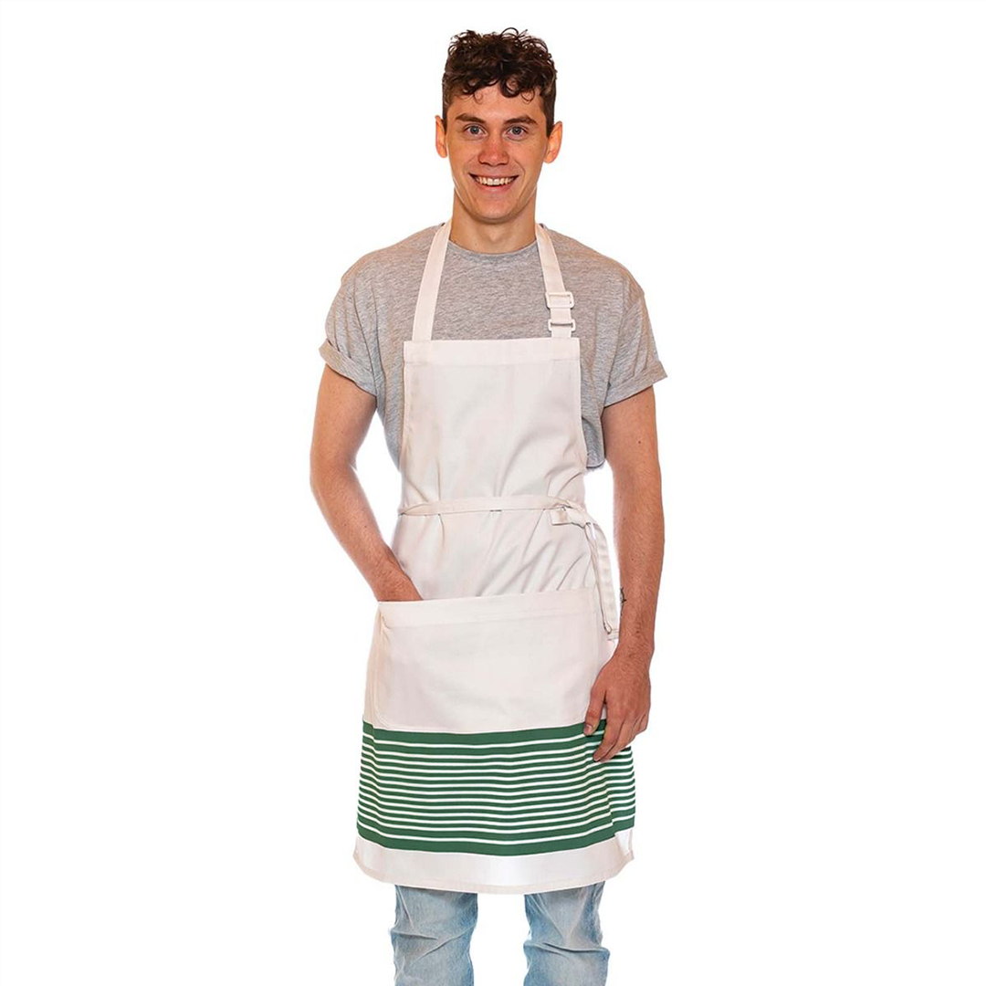 Le Chef Printed Bib Apron - Putting Green