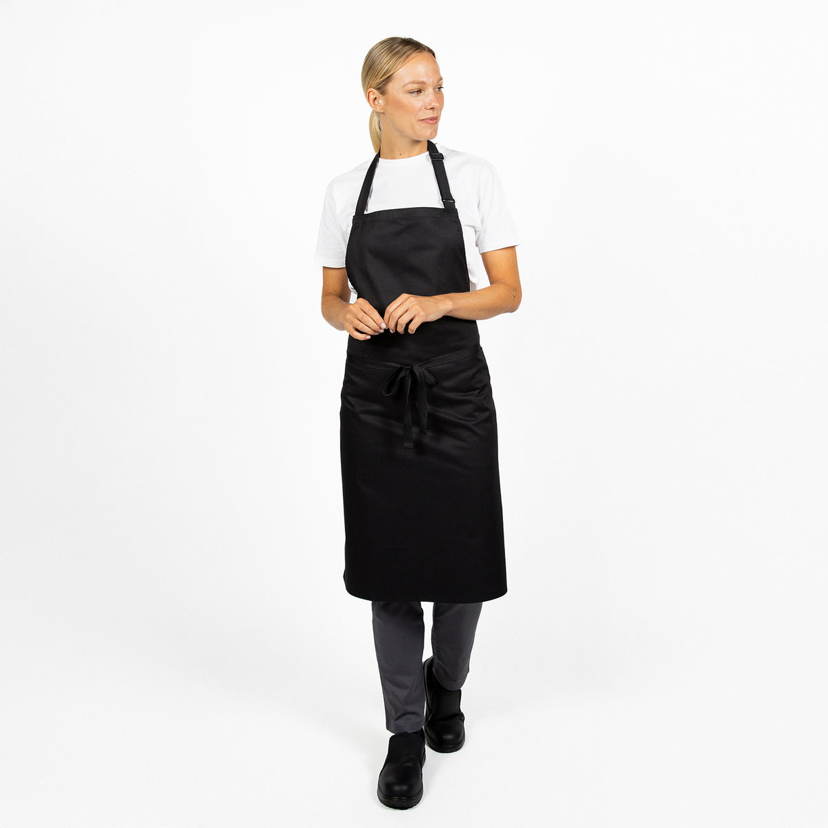 Le Chef Pro Bib Apron - Black