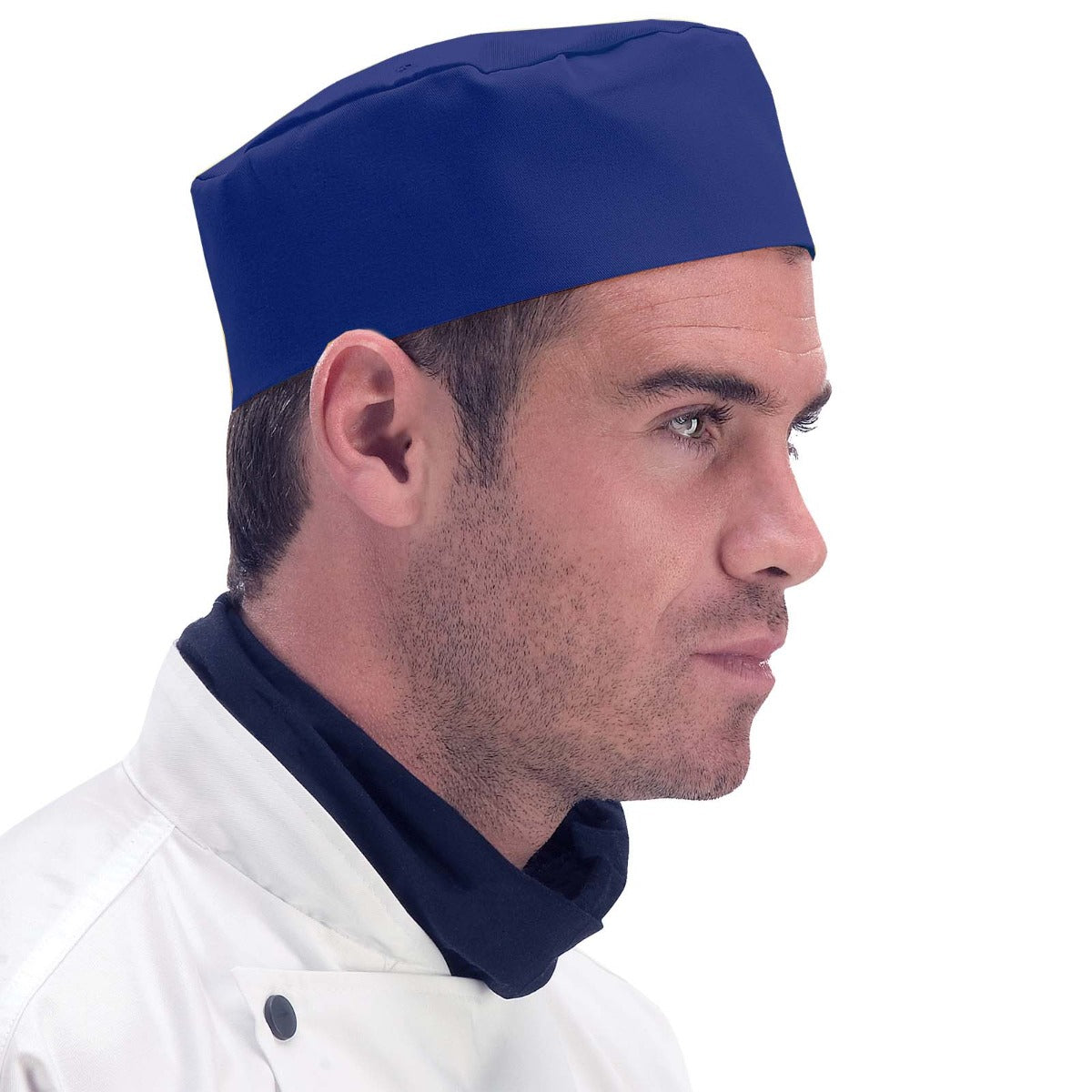 Dennys Technicolour Skull Cap with Elastic Back - Royal / XL