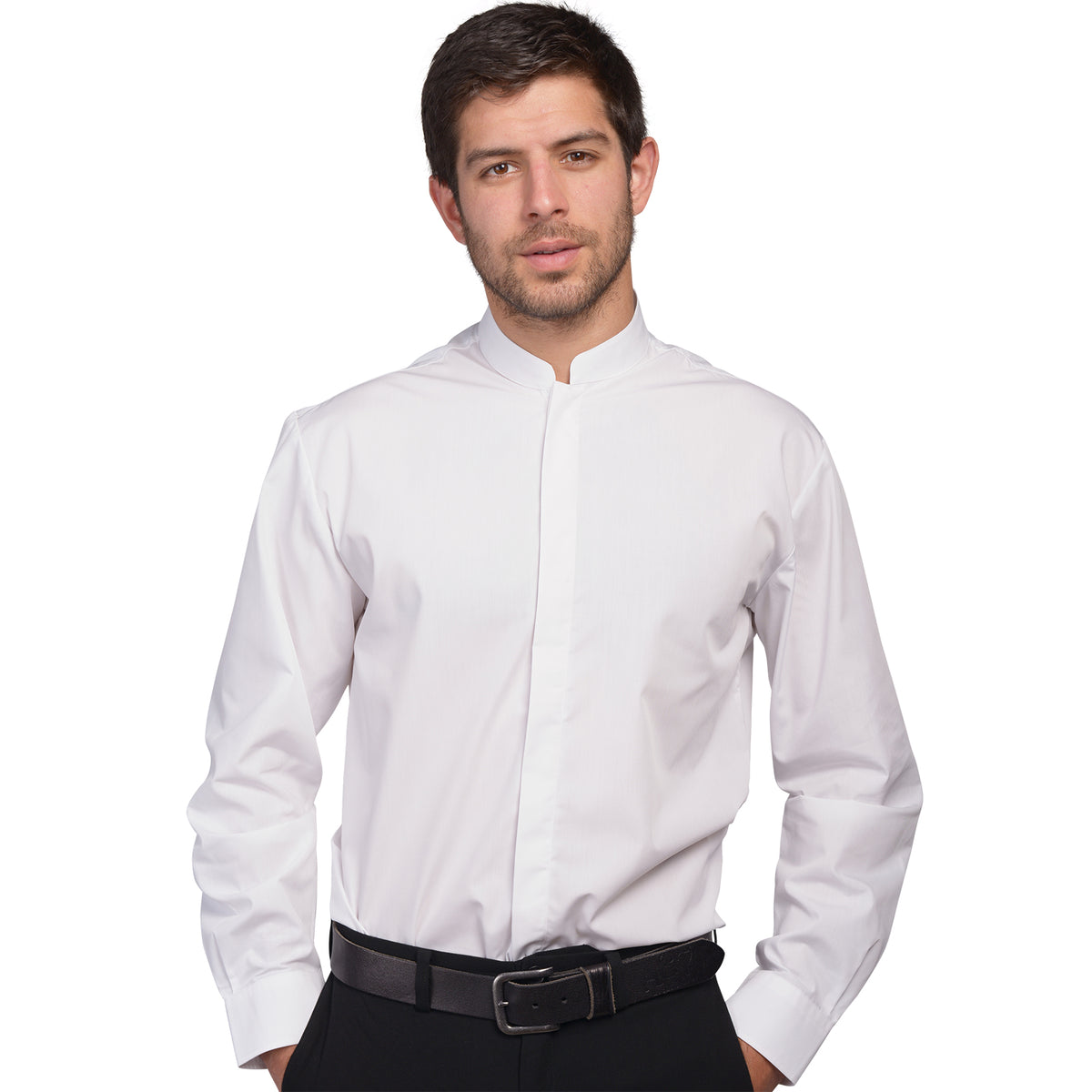 Joseph Alan Men's Long Sleeve Tunic Shirt - White / 2XL