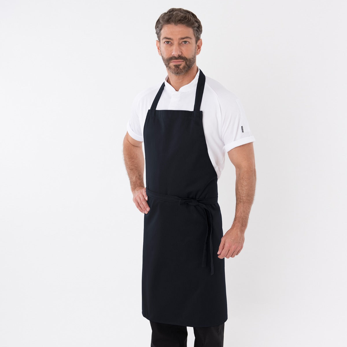 Dennys Bib Aprons With Adj Halter - No Pocket - Black