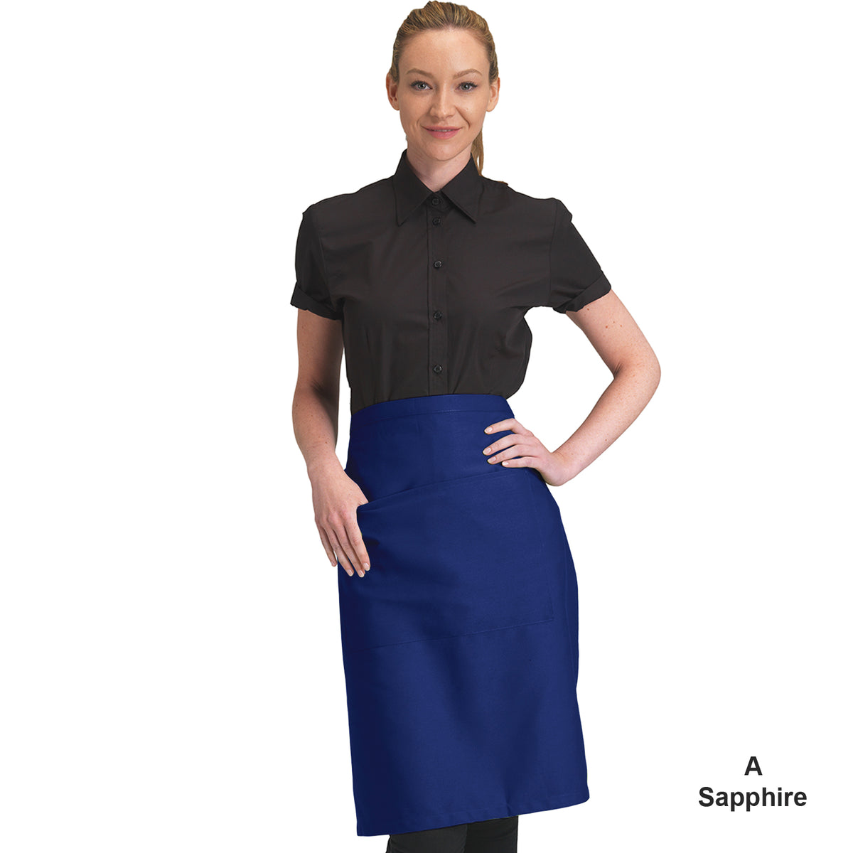Dennys Colour Waist Apron with pocket - Royal