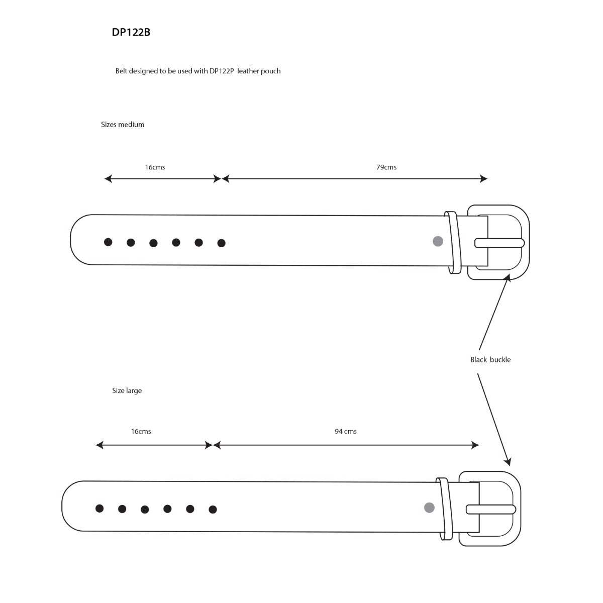 Leather Belt for DP122 - L