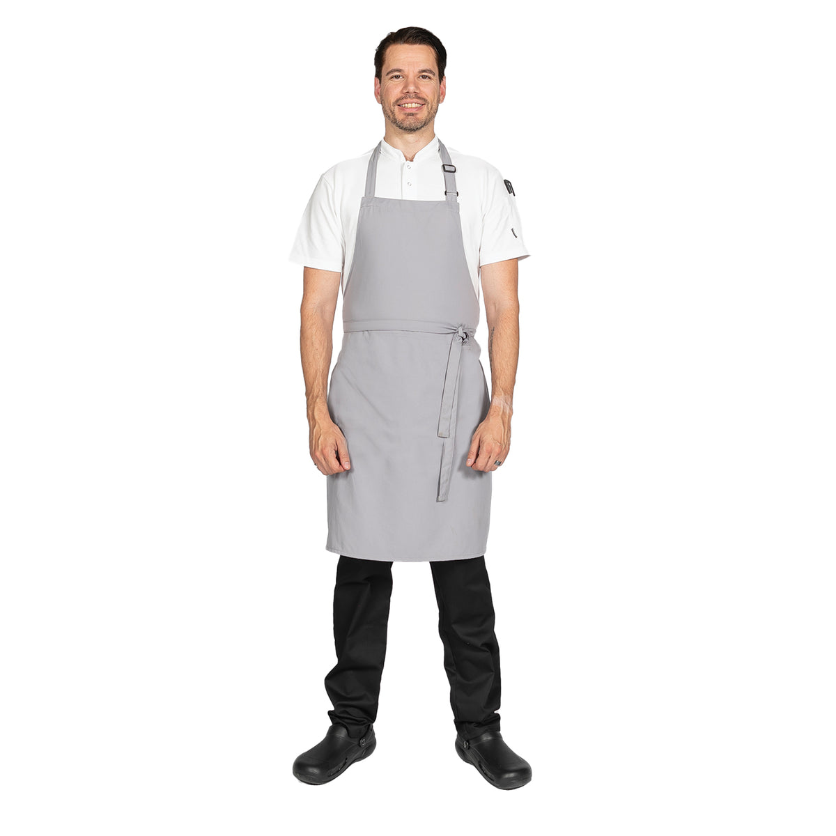 Dennys Recycled Bib Aprons - Huge Range of Colours - Light Grey