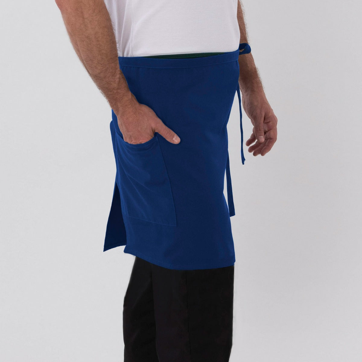 Bistro Apron With Side Pocket - Royal
