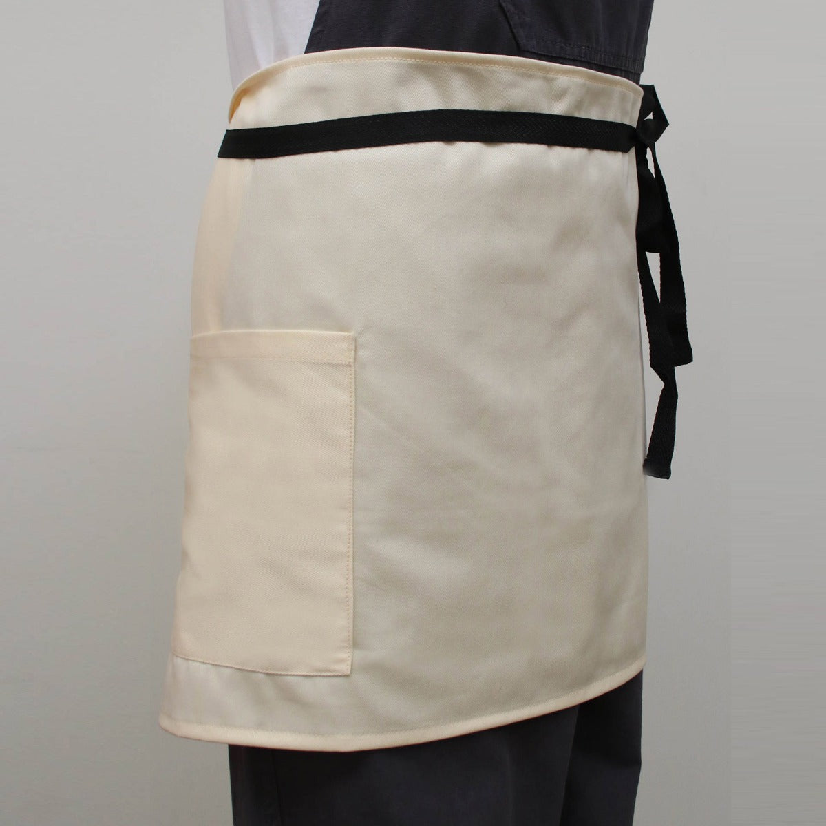 Bistro Apron With Side Pocket - Ivory