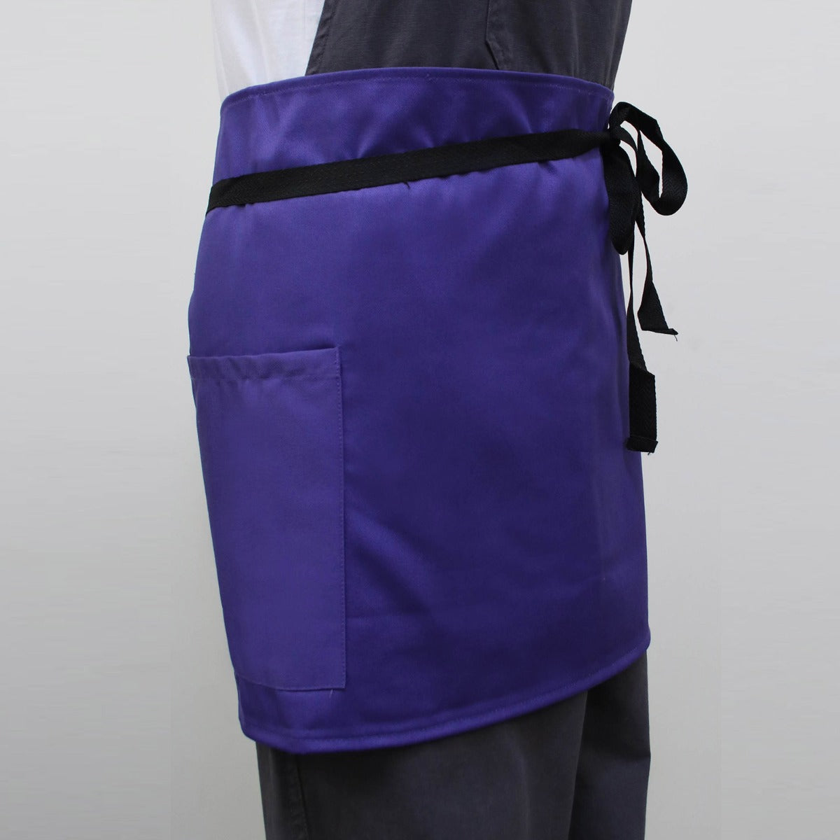 Bistro Apron With Side Pocket - Purple