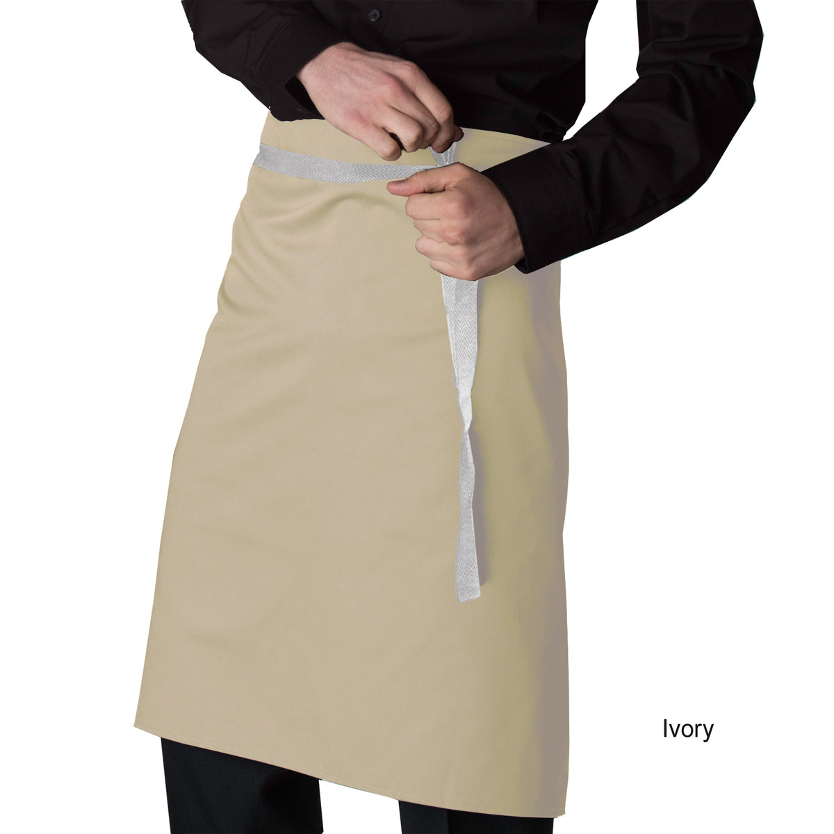 Dennys Waist Aprons Without Pocket - Ivory