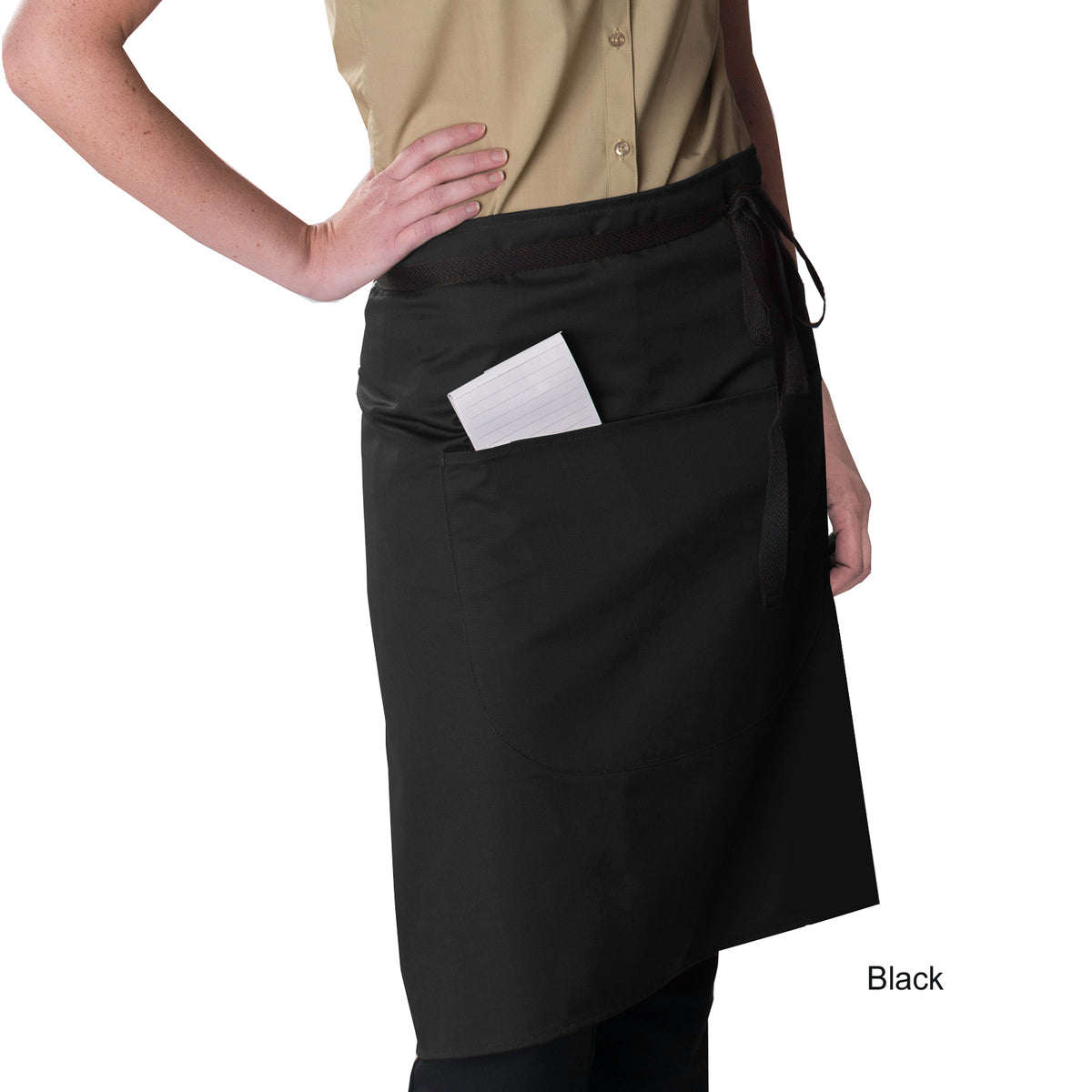 Dennys Waist Apron in 16 Colours - Black