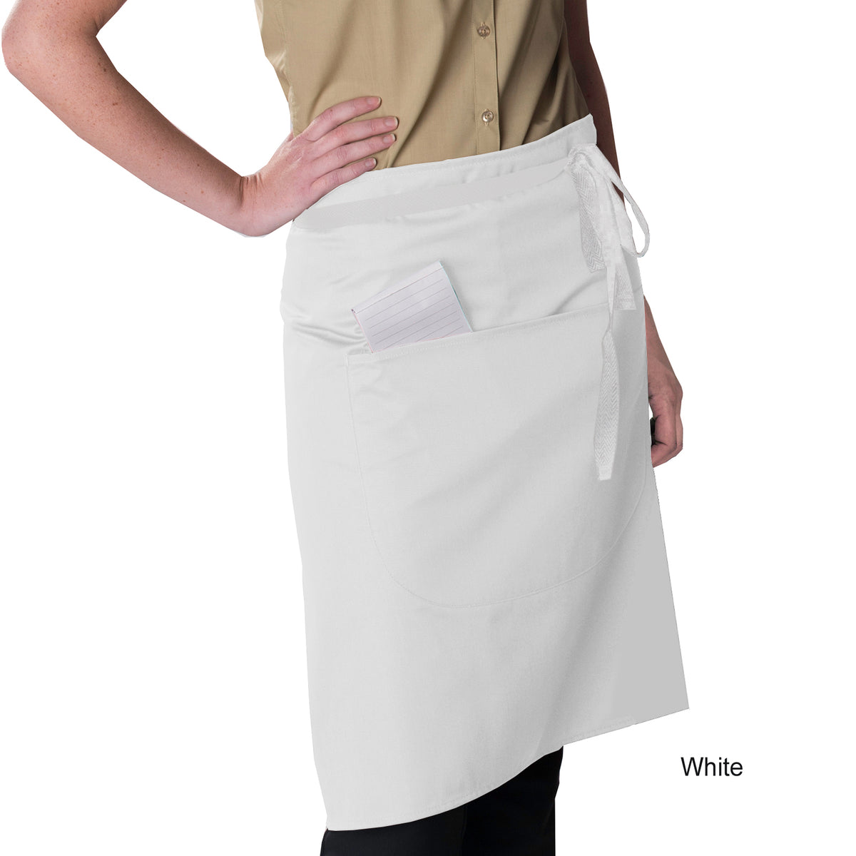 Dennys Waist Apron in 16 Colours - White