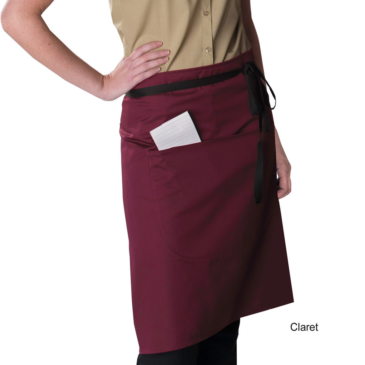Dennys Waist Apron in 16 Colours - Claret