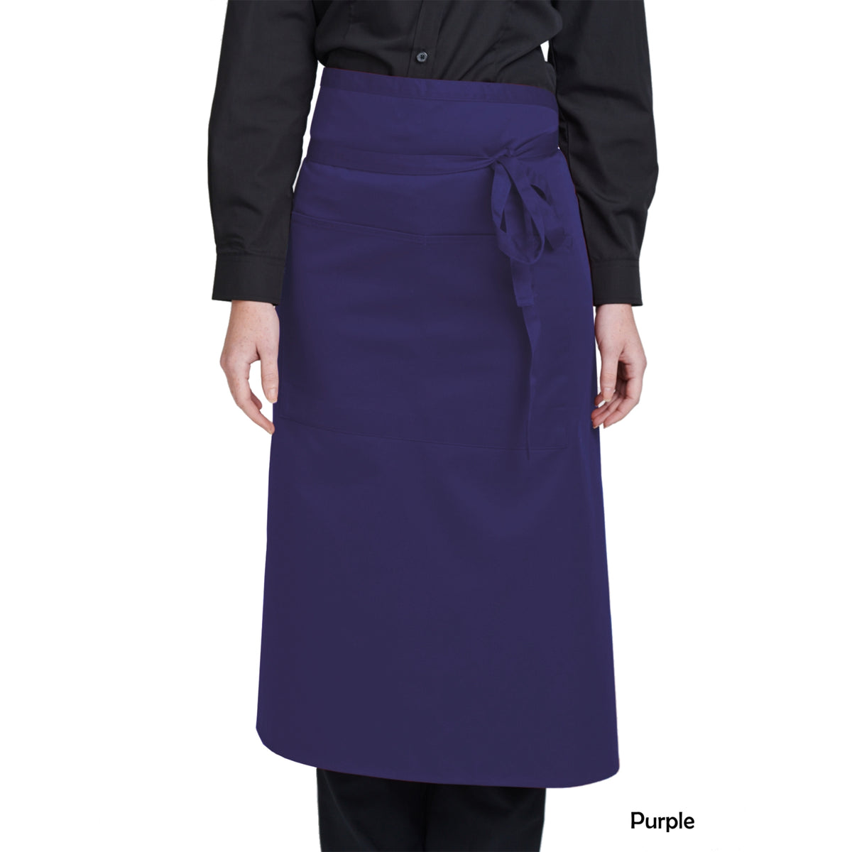 Dennys Bistro Apron With Pocket in 14 Colours - Purple