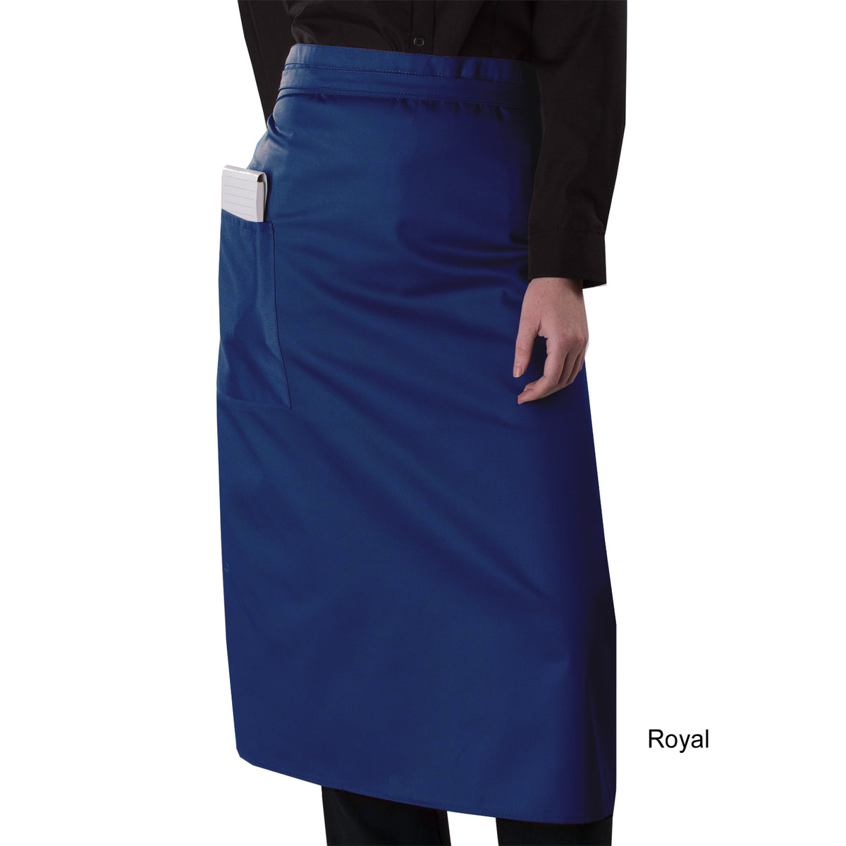 Dennys Bistro Apron With Side Pocket In 14 Colours - Royal