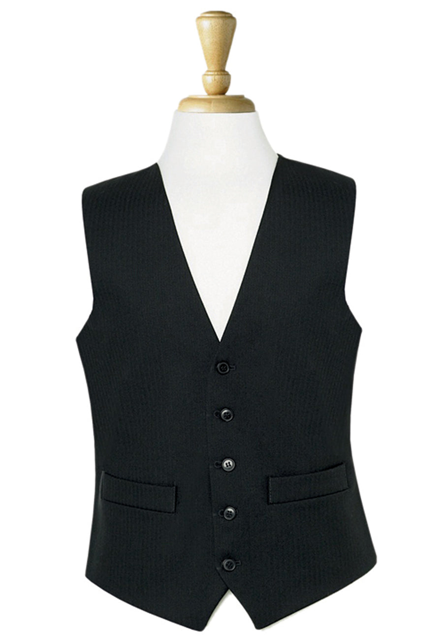 Brook Taverner - Black Herringbone Waistcoat - 1701