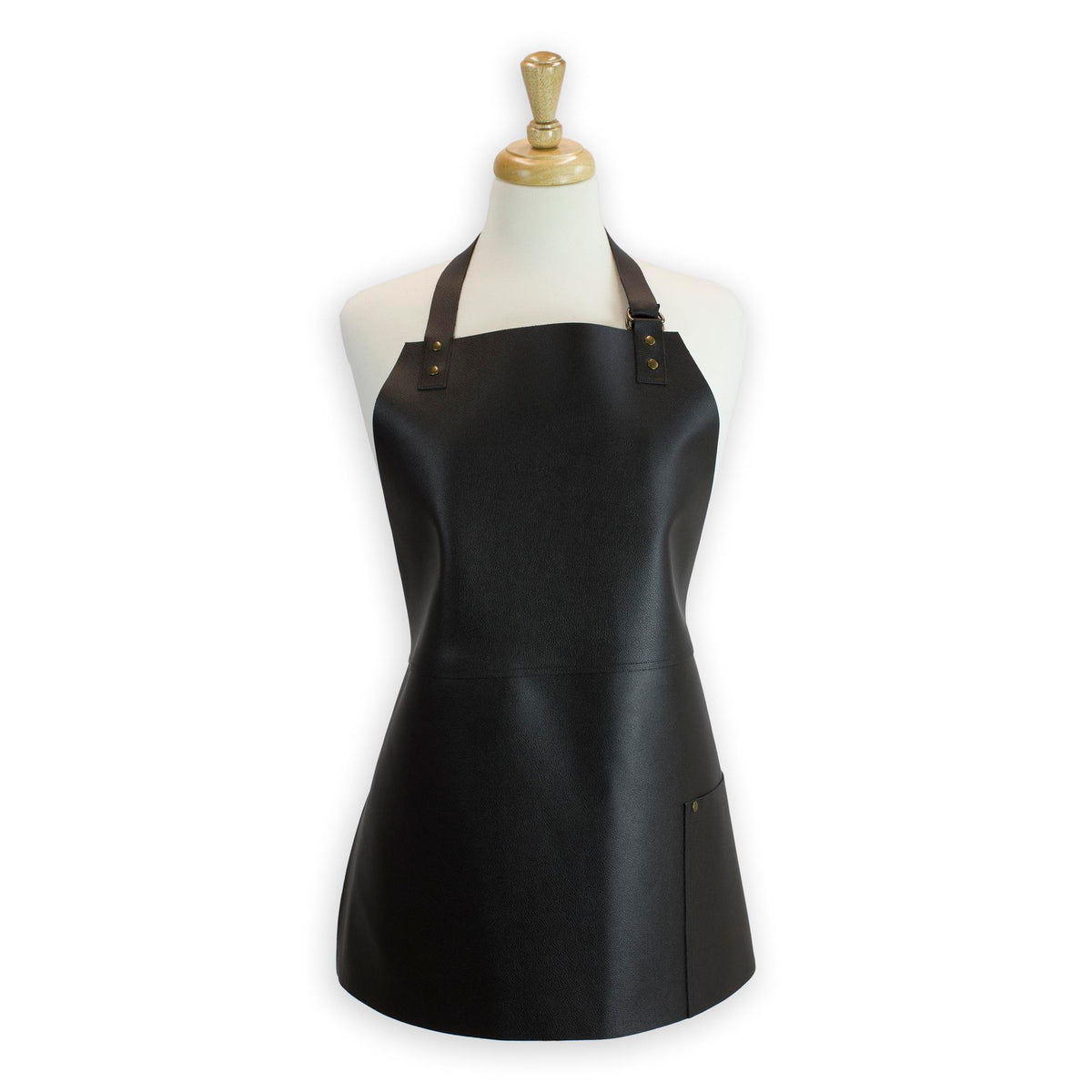 Short Leather Bib Apron - Premium